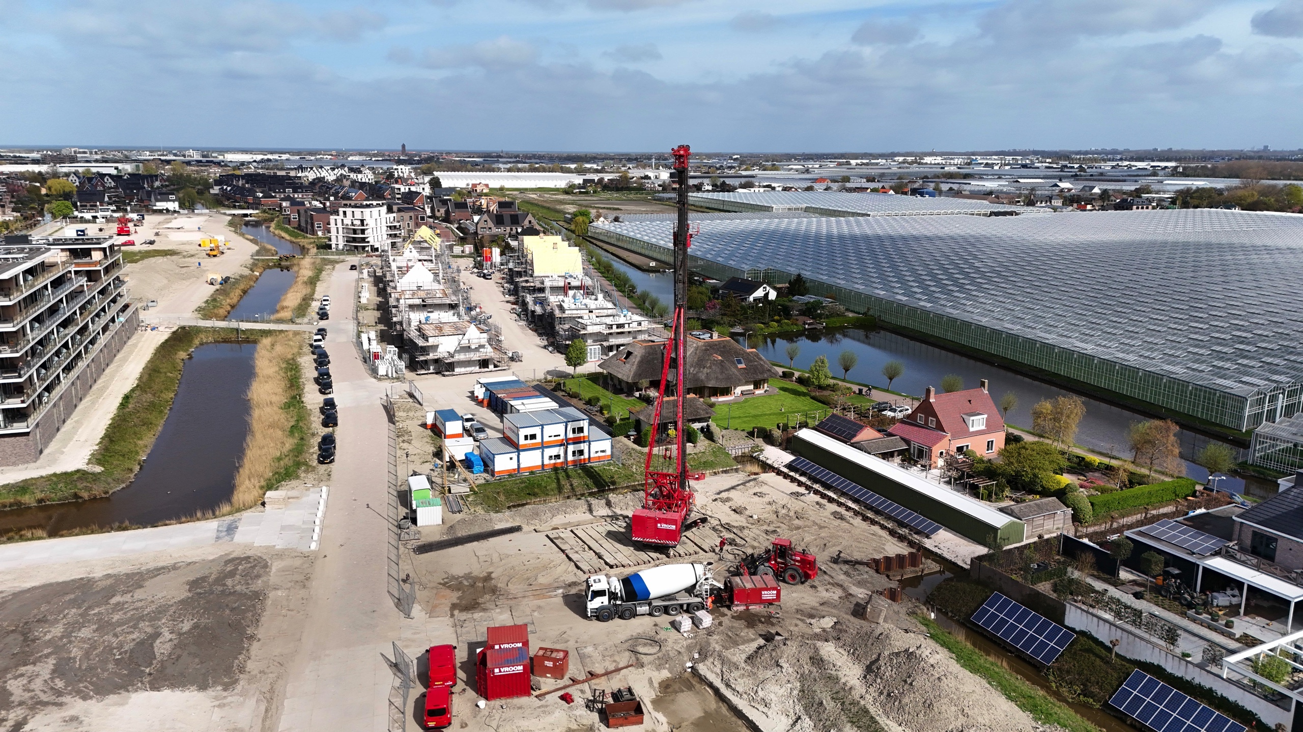 Waelse Tuin vanuit de lucht – de bouw in volle gang