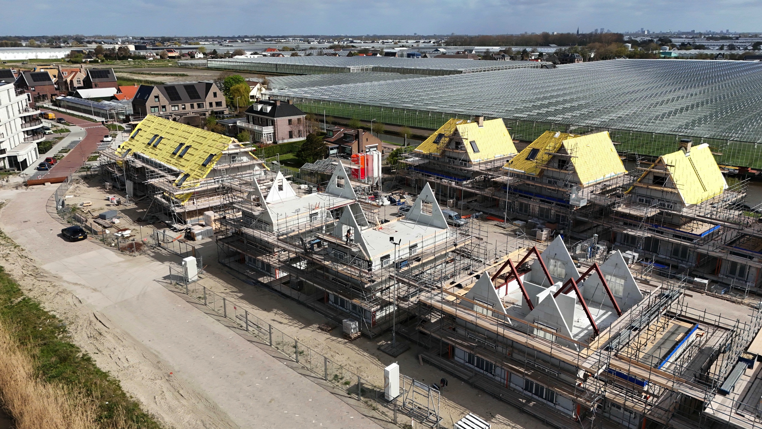 Waelse Tuin vanuit de lucht – de bouw in volle gang